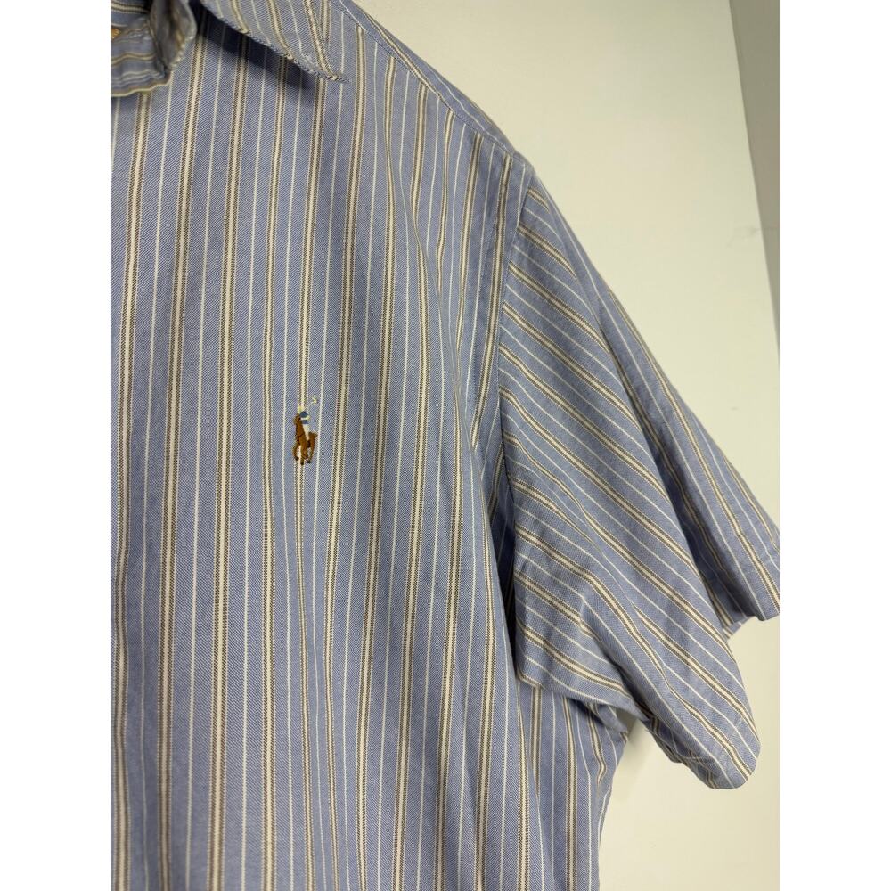 Vintage Polo by Ralph Lauren Striped Shirt Cotton Old Money SIZE XL - Picture 2 of 4
